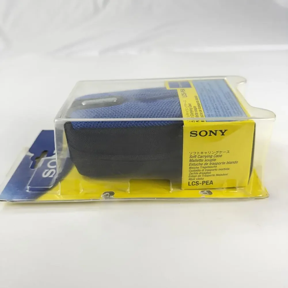 Sony LCS-PEA Cyber-shot Blue Soft Camera Case Belt Loop Clip For DSC-P Series